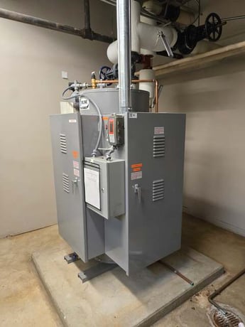 150 kW Cemline Stonesteel #V500EH150C3-RL, electric water heater, 500 gallon, 480 V., 3 phase, ASME - Image 1