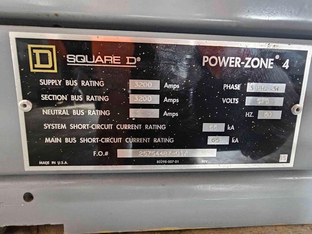 3200 Amps, Square D #Powerzone-4, Switchgear, 480 Volts - Image 8