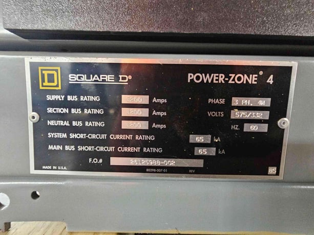 3200 Amps, Square D #Powerzone-4, Switchgear, 480 Volts - Image 9