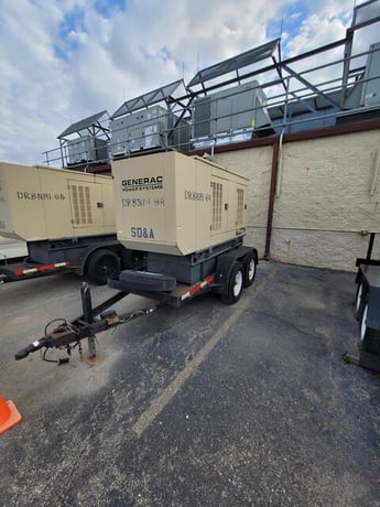 50 KW Generac #SD050, diesel generator, Daewoo engine, trailer mounted, 1 & 3 phase, 292 hours - Image 1