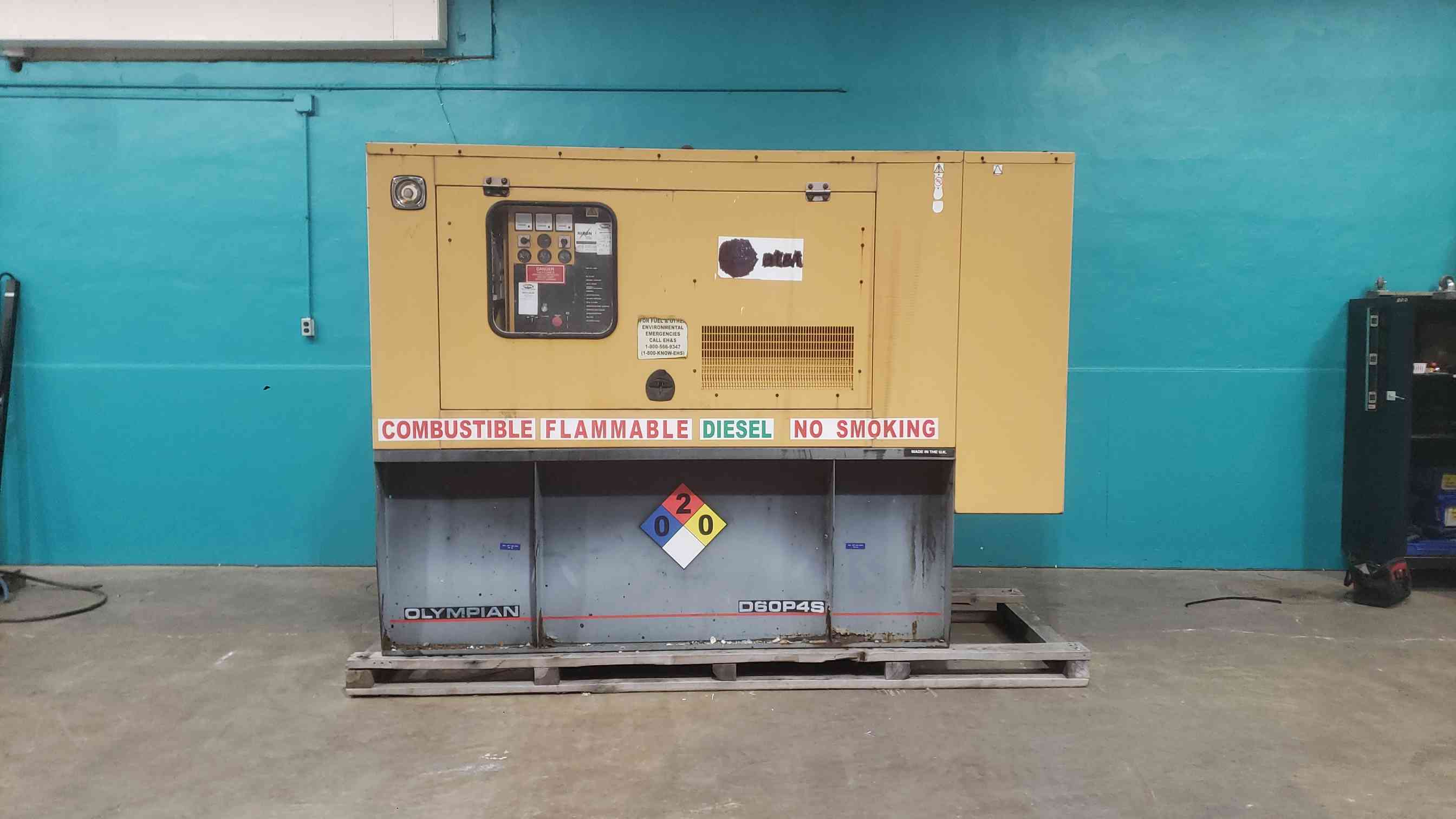 60 KW Caterpillar Olympian #D60P4S, diesel generator, enclosed, single phase, 120/240 Volts, 532 hours - Image 2