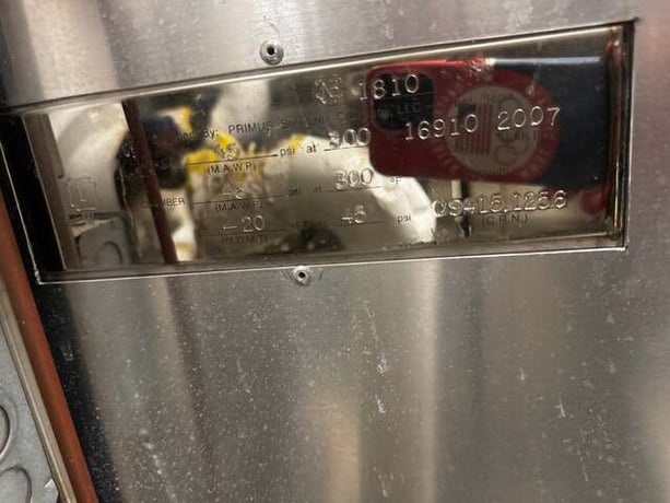 Primus #PSS5, steam sterilizer, 26" x 26" x 49" chamber, 45 psi (2 available) - Image 9