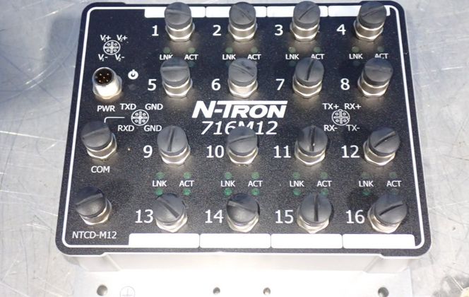 N-tron #716M12, IP67-rated managed industrial Ethernet switch, 10-49 VDC, Unused (3 available) - Image 3