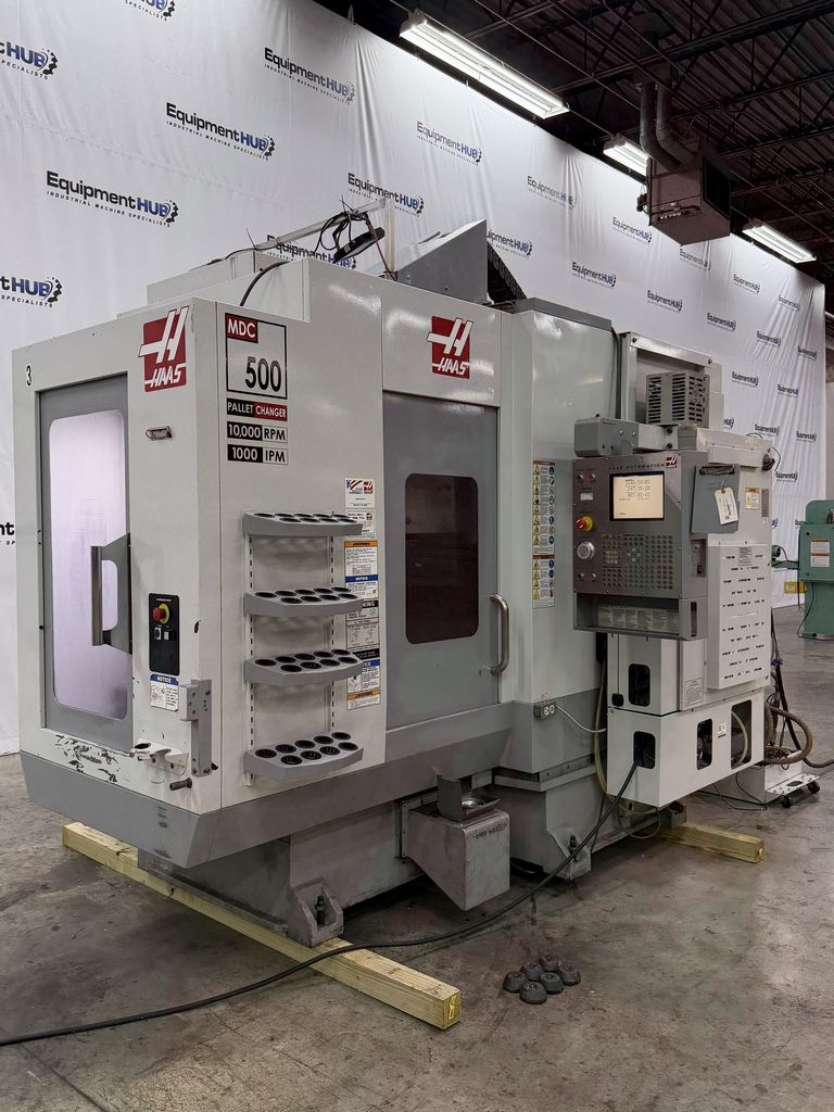 Haas #MDC-500, dual pallet CNC vertical machining center, 20" X, 16" Y, 20" Z, 10000 RPM, 24+1 automatic tool - Image 7