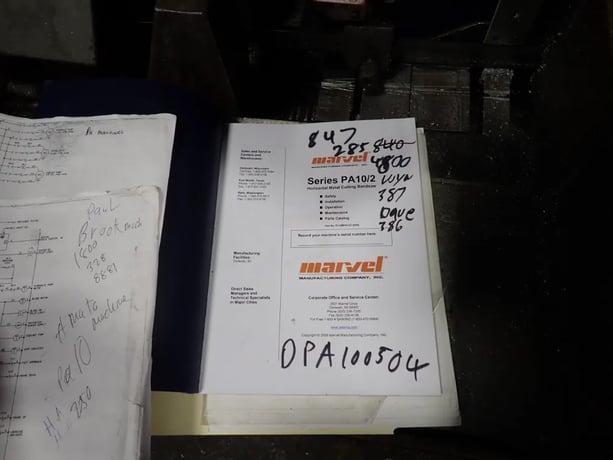 12" Marvel #PA10, horizontal band saw - Image 3