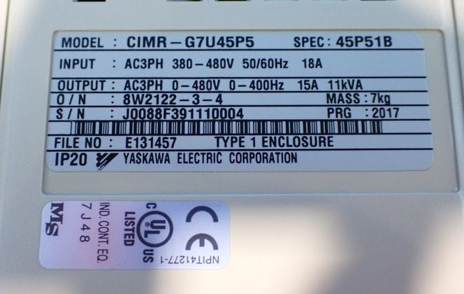 Yaskawa #CIMR-G7U45P5, servo drive, Unused (2 available) - Image 4