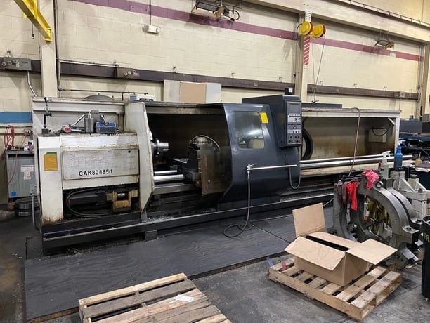 Vanguard #CAK80485D, CNC Lathe, 32" swing, 191" length, 28" chuck, 5-1/8" bore, 10-1000 RPM, 30 HP, 2007 - Image 1