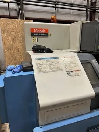 Mazak #DUAL-TURN-20, CNC Lathe, dual spindle, 12.6" turn diameter, 49.21" mach. length, 8" chuck, 20 HP, 1995 - Image 2
