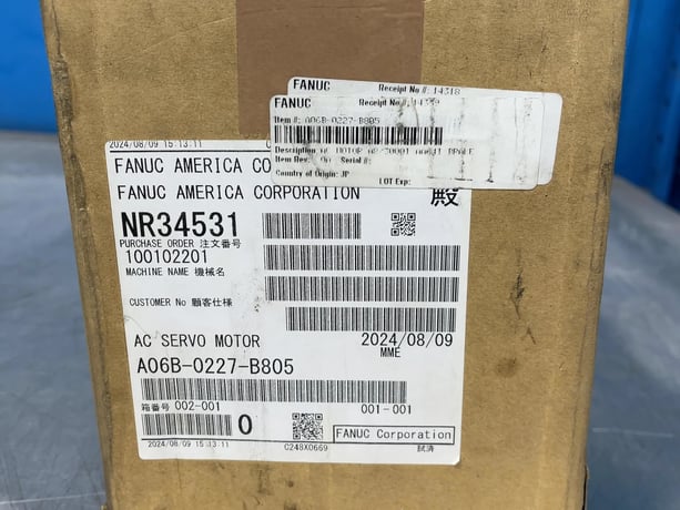 Fanuc #A06B-0227-B805, AC servo motor, Unused, 2024 - Image 3