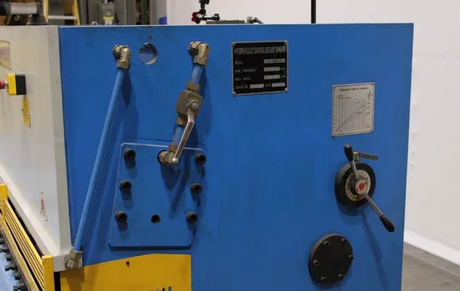 1/4" x 10' Birmingham #H-1035-C, hydraulic power squaring shear, 24" backgauge, 14 SPM, 10 HP - Image 7