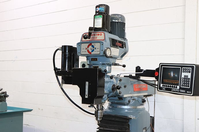 Clausing Kondia #FV-1, CNC vertical bed mill, 9" x48" table, 3 HP, 30" X, 14.5" Y, 5" Z, R-8, 60-4200 RPM - Image 6
