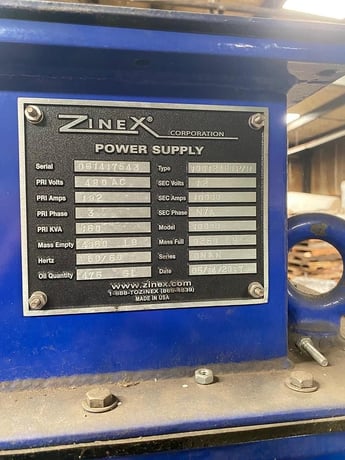 10000 Amp. 12 VDC, 480 VAC, Zinex Rectifier, 3-Phase, 160 KVA, oil-cooled SCR - Image 2