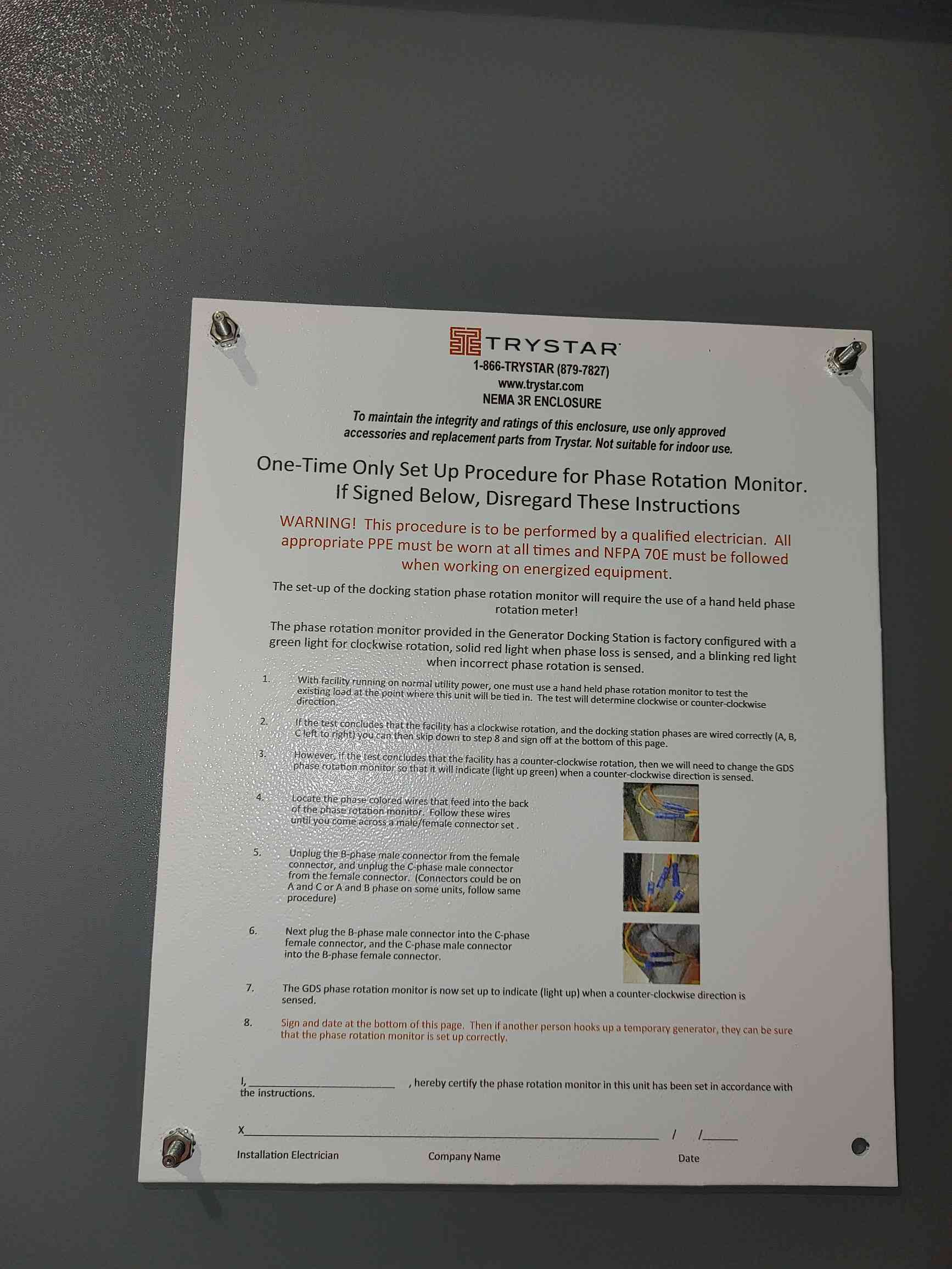 3000 Amp. Trystar #GHUA1.N5-A-A-A2, generator docking station, 3 phase, 480 Volts, new - Image 3