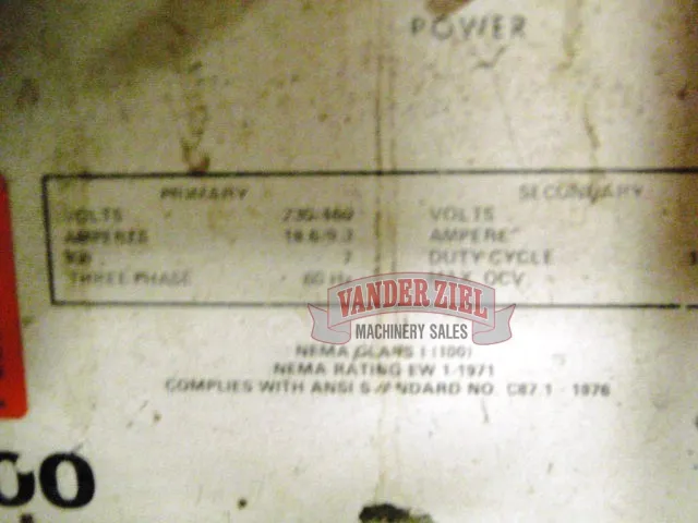 Miller #CP200, Mig Welder, 200/230/460 Volt, 7 kW, 200 amps, 3PH - Image 3