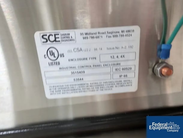 Filamatic #DAB-32-4, Piston Filler, (2) Fill Heads with Pumps, Stainless Steel, on stand, 220 V. - Image 8
