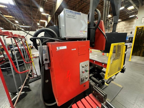 55 Ton, Amada #RG-50, CNC press brake, 6.8'OA, 59.8" between housing, 3.9" stroke, 15.75" throat, 14.57" - Image 5