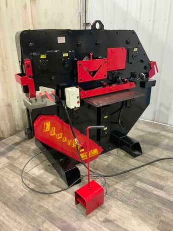 6" x 6" x 1/2" Edwards #Jaw-V, hydraulic ironworker, 115 ton, 12" throat, 7.5 HP, 30 SPM, 2000 - Image 10