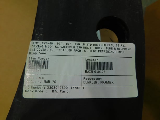 NEW 30" Kadant Unaflex Super-Flex Rubber Expansion Joint, Style 1000, 6VLZ1 - Image 2