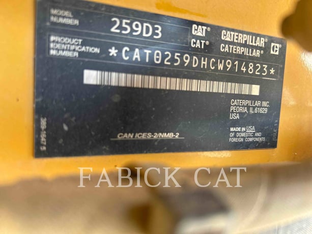 Cat 259D3 C3H2, 1243 hours, S/N: CW914823, 2021 - Image 6