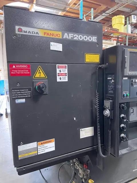 Amada #AF2000E, CNC CO2 laser, 2000 watt, 49.6" x49.6" working area, Fanuc 16i L, 2007 - Image 3