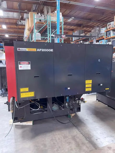 Amada #AF2000E, CNC CO2 laser, 2000 watt, 49.6" x49.6" working area, Fanuc 16i L, 2007 - Image 7