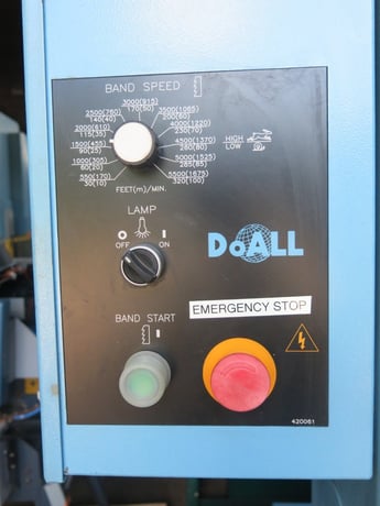 20" Doall #2013-V3, electronic vertical bandsaw, variable speed, 154" blade, 2003 - Image 5