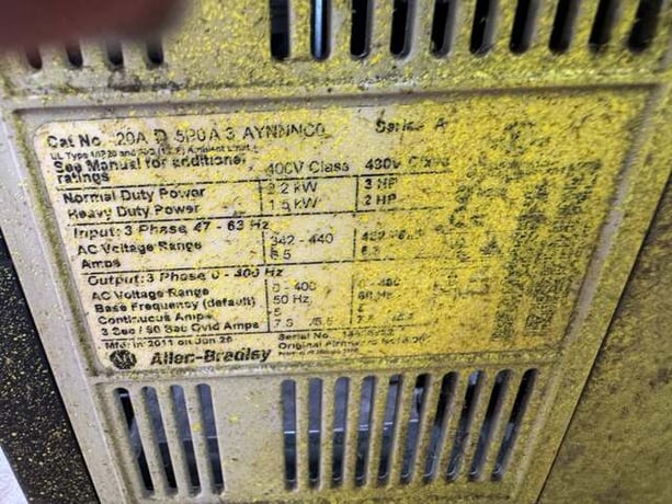 Allen-Bradley 20AD5P0A3AYNNNC0 Series A VFD 480V Untested Surplus - Image 6