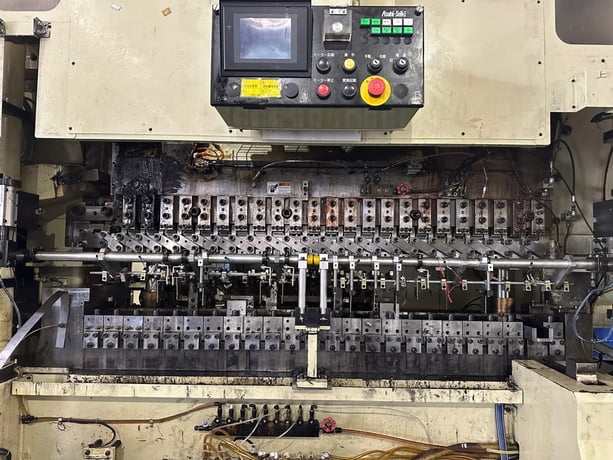 100 Ton, Asahi Seiki #TM-11, transfer press, 127mm stroke, 550mm Shut Height, 25 stations, 75mm Pitch, 10-50 - Image 5