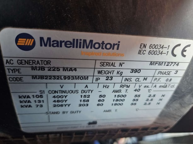 110 kW Daewoo Doosan #G125, Trailer Mounted, Tier 4F, 120/240/208/277/480 Volts, 2714 Hours, 2019, $39k - Image 10