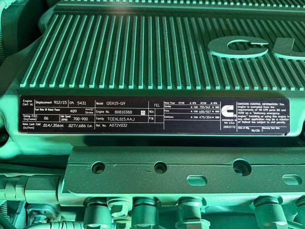 500 KW Cummins #DFEK, diesel generator set, 755 HP @ 1800 RPM, QSX15-G9 engine, EPA Tier 2, sound attenuated - Image 10