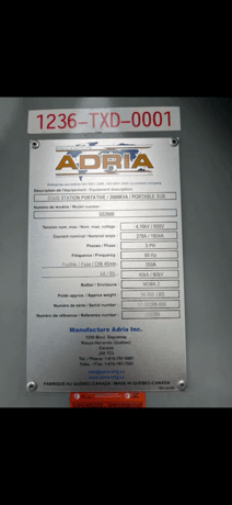 2000 KVA 4160 Primary, 600 Secondary, Adria, portable sub station, SS2000 w/ Delta CR3C2000 transformer, Nema - Image 4