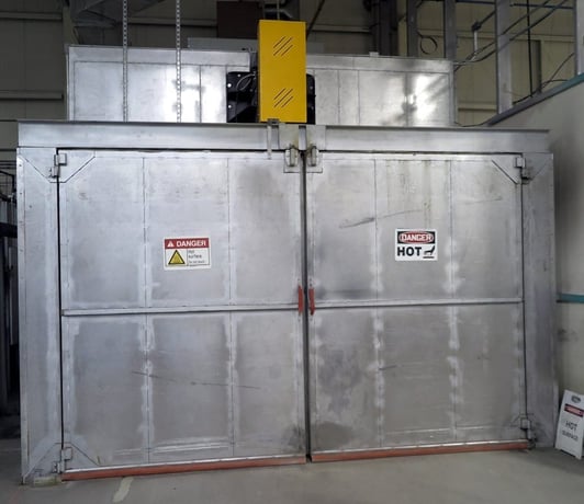 144" width x 96" H x 192" L David Weisman, walk-in gas fired oven, 500&deg;F, 2020 - Image 1