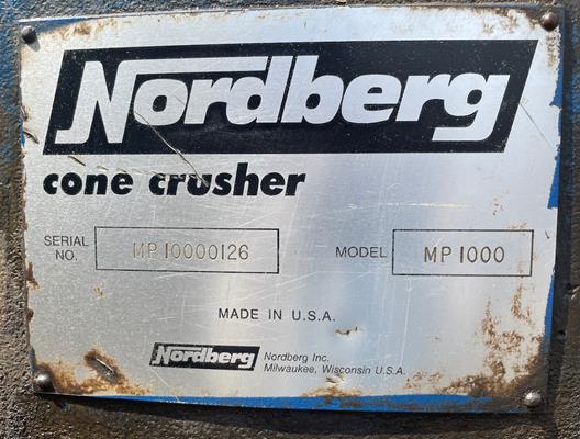 Metso-Nordberg #MP1000, Standard Cone Crusher, 750 kW - Image 2