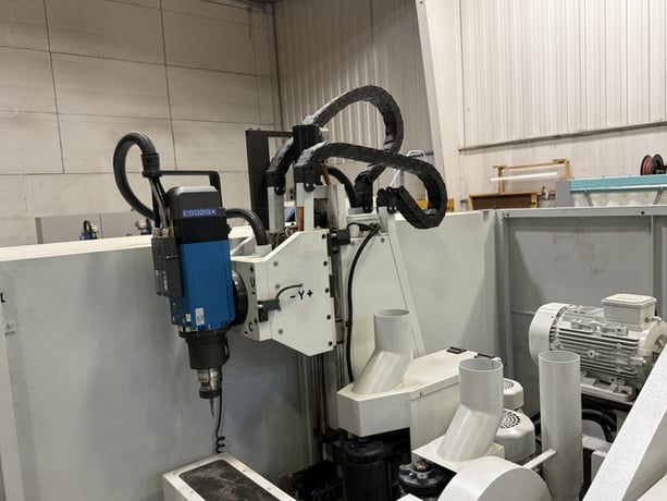 Dincmak #ULTRA.SMART.PLUS.ZT, 5-Axis CNC Woodworking Lathe, 59" L x 19.68" diameter, 10 HP saw, 10 HP shaper - Image 9