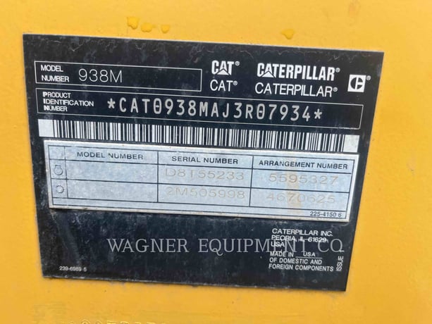 Cat 938M, Wheel Loader, 5014 hours, S/N: J3R07934, 2019 - Image 6
