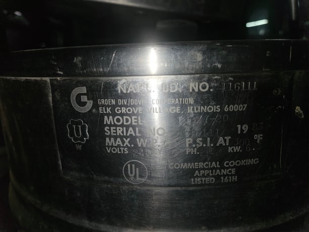 Groen Jacketed Mixing Kettle w/ Agitator, 240 V. - Image 4