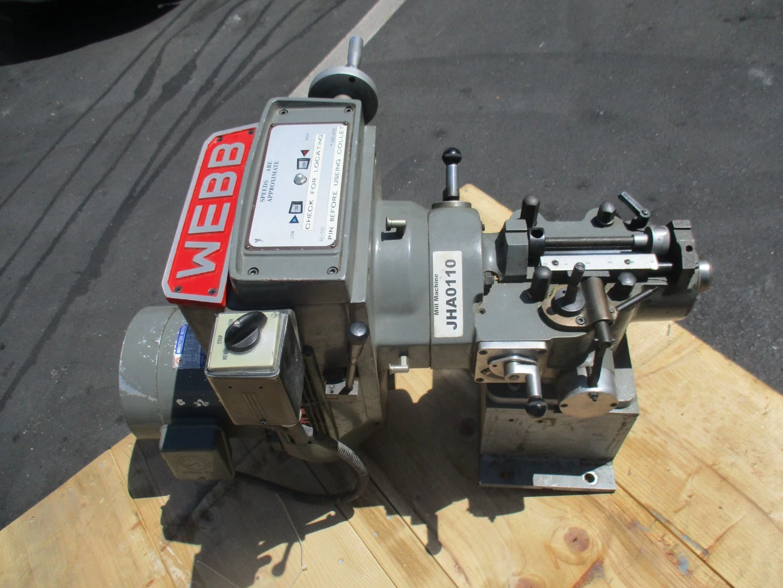 Webb, heavy duty variable speed milling machine head, 3 HP, 2012 - Image 8