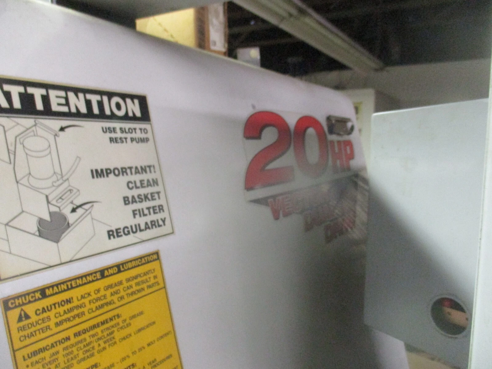Haas #SL-20, CNC lathe, 23" swing, 8" chuck, 2" bar, 10.3" dia., 24" lgth, 20 HP, 4000 RPM, 3-phase - Image 3