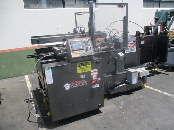 MARQ #HPE-NS, high-performance case erector, bottom sealer, continuous two stack feed hopper - Image 1