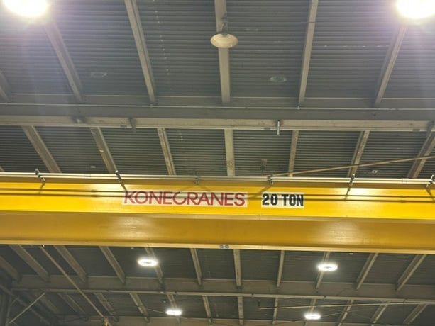 20 Ton, Kone, 56' 10" Span, 31' Lift, Class D, Pendant, VFD Bridge/Trolley, 2007 [#2739] - Image 1