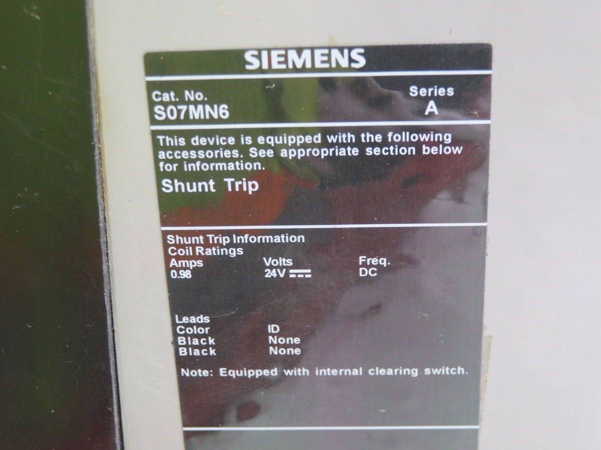 800 Amps Siemens SHMD69800ANTH S07MN6, Sentron Series, Molded Case Circuit Breaker, 3-Pole, 600 Volts, 50 KA - Image 4