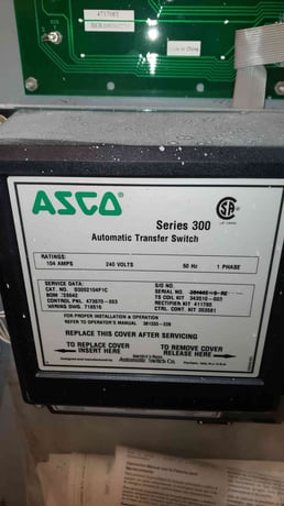 100 Amp. ASCO #D3002104F1C, Series 300 Automatic Transfer Switch, 1PH, 240 Volts - Image 4
