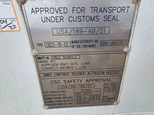 20' CIMC shipping container, one-trip, 2025 - Image 2