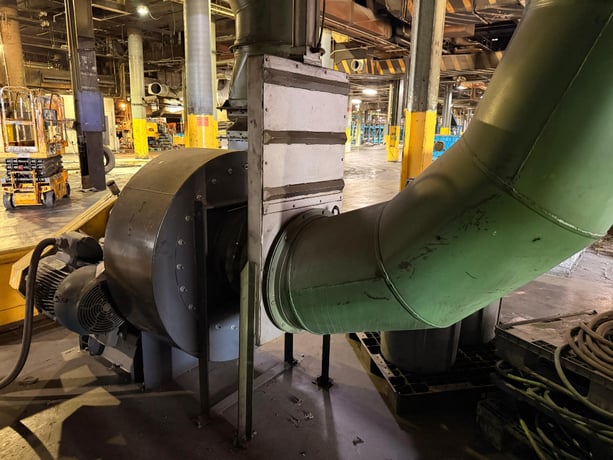 Weg #1072791875, cyclone dust collector, AirPro centrifugal blower, 40 HP motor, 2022 - Image 6