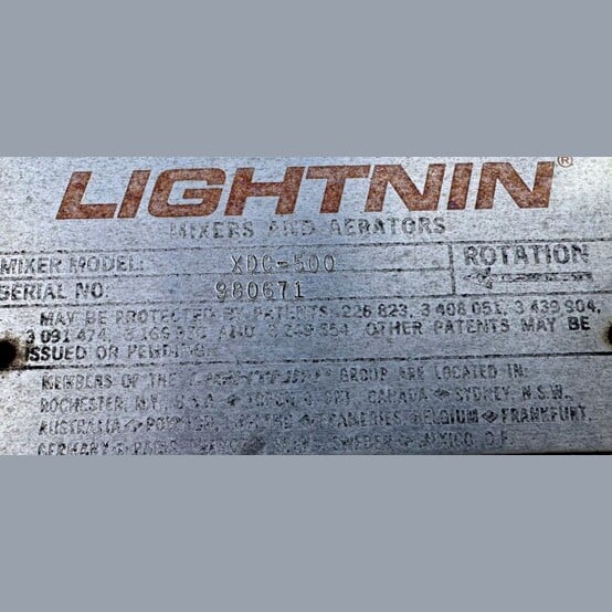 5 HP Lightnin #XDC-500, Top-Entry Agitator, Stainless Steel, 10" diameter x 29" length/depth, 1740 RPM - Image 2