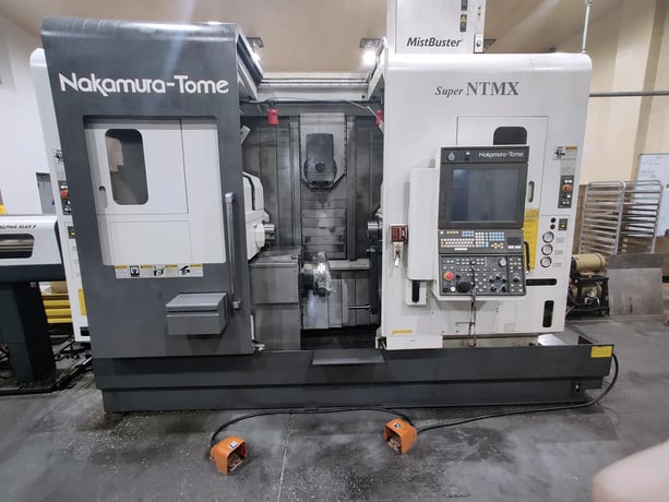 Nakamura Tome #Super-NTMX, CNC turn-mill, 8" swing, 38.5" centers, 7" chuck, 2" bar, twin spindle, Y-axis - Image 1