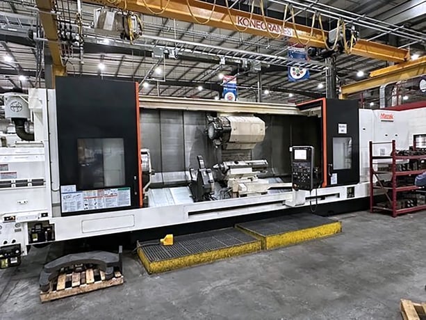 Mazak #Cybertech-Turn-5500M, CNC lathe, 36" swing, 159.13" machining length, 32" chuck, 14.76" bore - Image 1