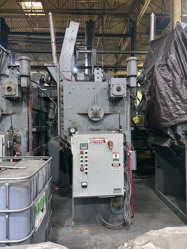 6 cu.ft. Cardinal #600, tumble blast, 600 lb. batch capacity, 17.5 HP blast wheel, 460 V., 3-phase, 2024 - Image 5