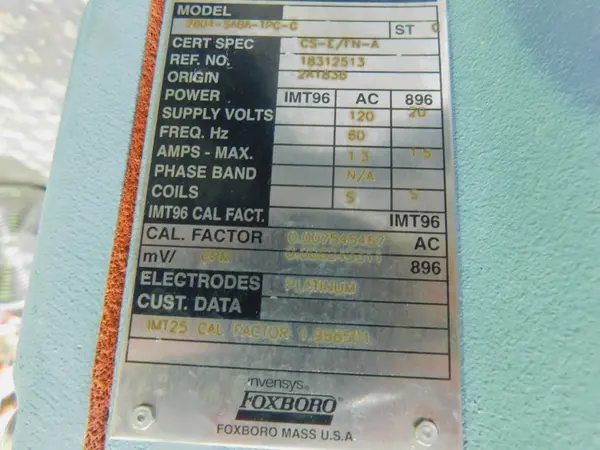Foxboro #2804-SABA-TPC-C, Magnetic Flowtube Flowmeter, 4" diameter, Platinum Electrode, Unused - Image 5