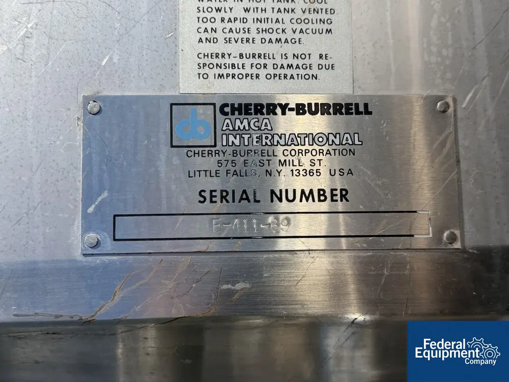 3962.6 gallon Cherry Burrell, Stainless Steel Jacketed Reactor, 45 PSI/FV @ 350 deg F internal, 100 PSI @ 350 - Image 2